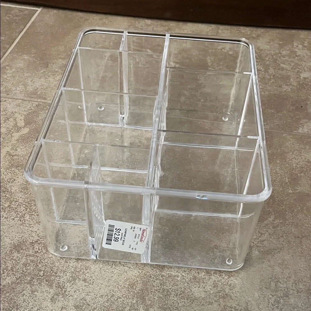 Transparent Makeup Organizer with Multiple Compartments